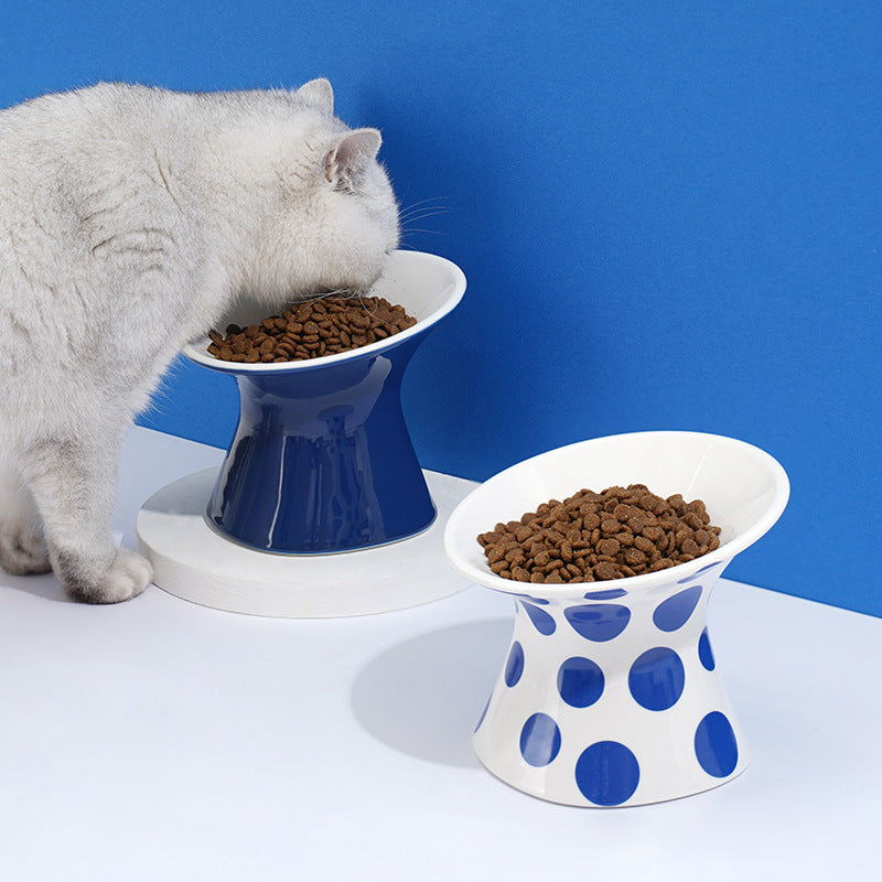 Refuse Black Chin Cat Water Bowl Highfoot Ceramic Pets Fashion