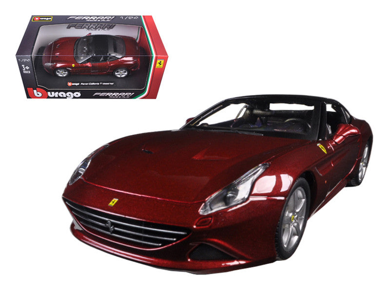 Ferrari California T Burgundy Closed Top 1/24 Diecast Model Car by Bburago LuxuryLifeWay Online Store
