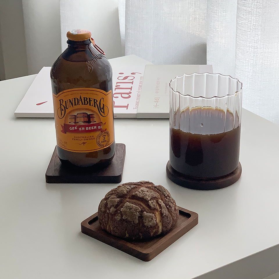 Unpainted Japanese Walnut Insulated Wooden Coaster Pi-Mart