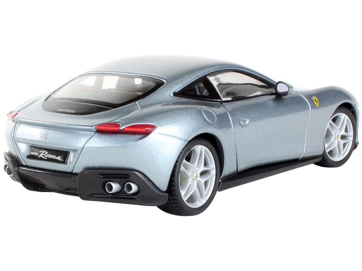 Ferrari Roma Gray Metallic "Race + Play" Series 1/24 Diecast Model Car by Bburago LuxuryLifeWay Online Store