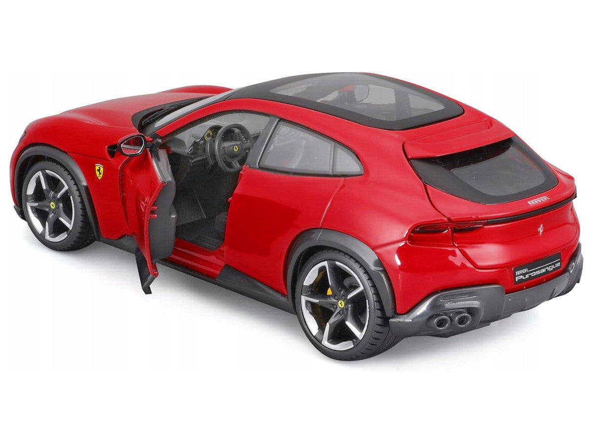 Ferrari Purosangue Red with Sunroof "Race + Play" Series 1/24 Diecast Model Car by Bburago LuxuryLifeWay Online Store
