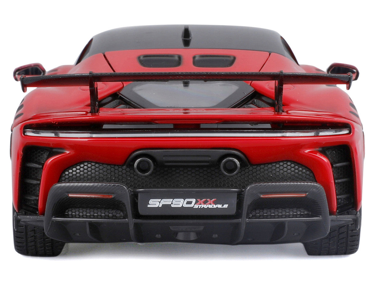 Ferrari SF90 XX Stradale Red with Black Top "Race and Play" Series 1/24 Diecast Model Car by Bburago LuxuryLifeWay Online Store