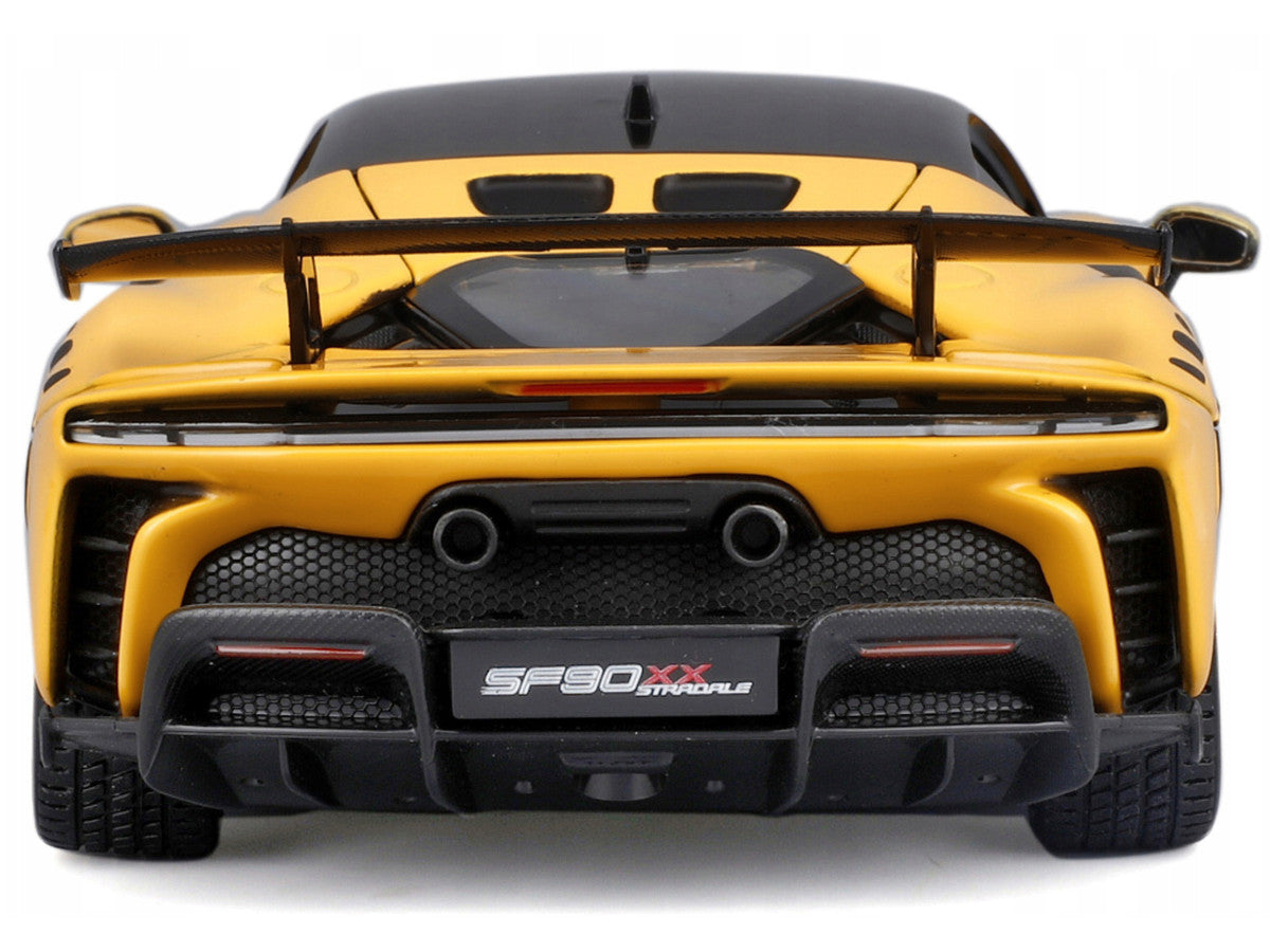 Ferrari SF90 XX Stradale Yellow with Black Top "Race and Play" Series 1/24 Diecast Model Car by Bburago LuxuryLifeWay Online Store
