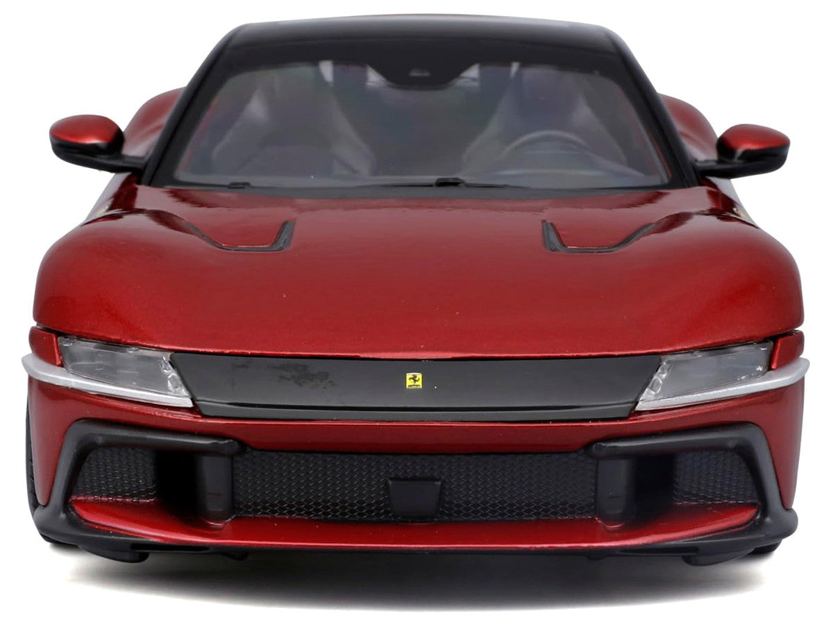 Ferrari 12Cilindri Red Metallic with Black Top "Race + Play" Series 1/24 Diecast Model Car by Bburago LuxuryLifeWay Online Store