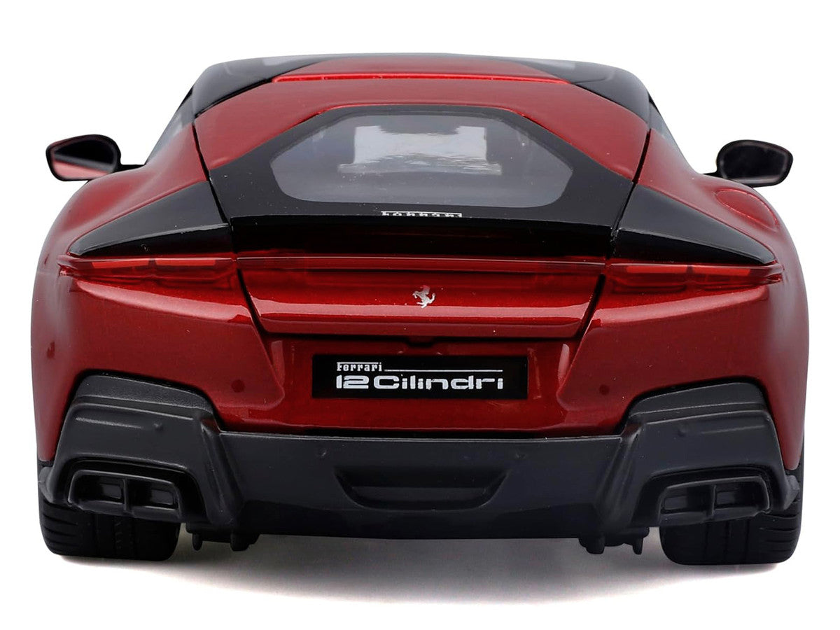Ferrari 12Cilindri Red Metallic with Black Top "Race + Play" Series 1/24 Diecast Model Car by Bburago LuxuryLifeWay Online Store