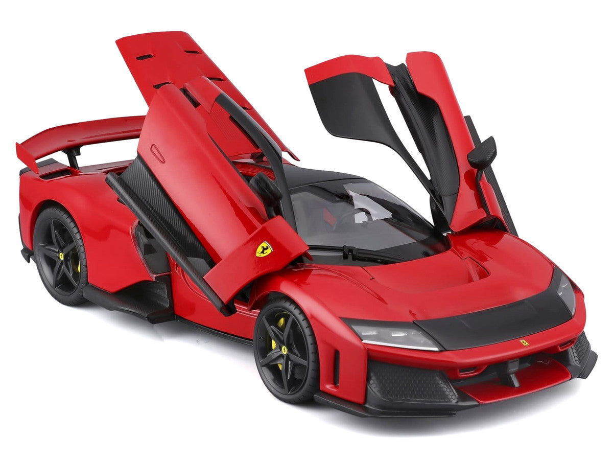 Ferrari F80 Red with Black Top "Race + Play" Series 1/24 Diecast Model Car by Bburago LuxuryLifeWay Online Store