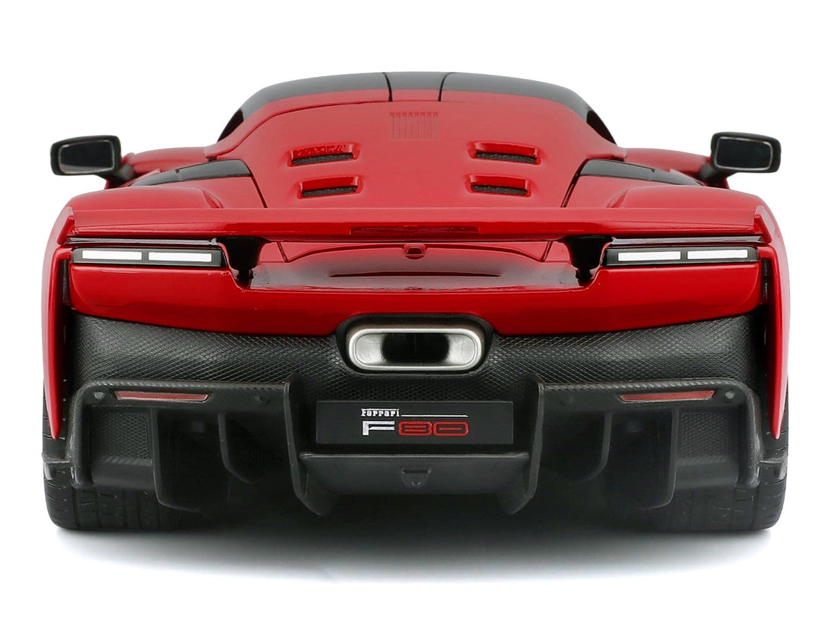 Ferrari F80 Red with Black Top "Race + Play" Series 1/24 Diecast Model Car by Bburago LuxuryLifeWay Online Store