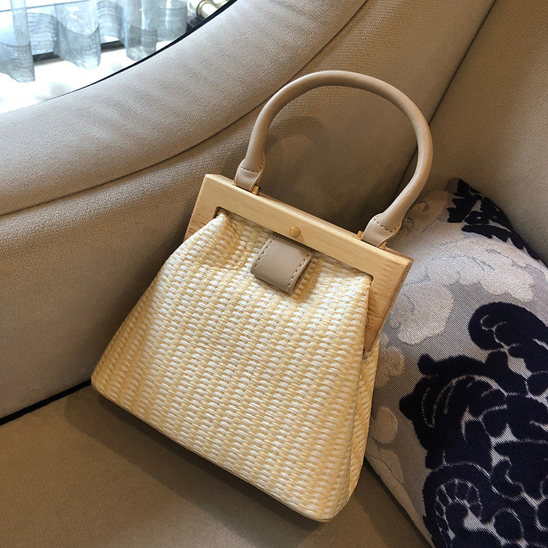 Vintage woven handbag