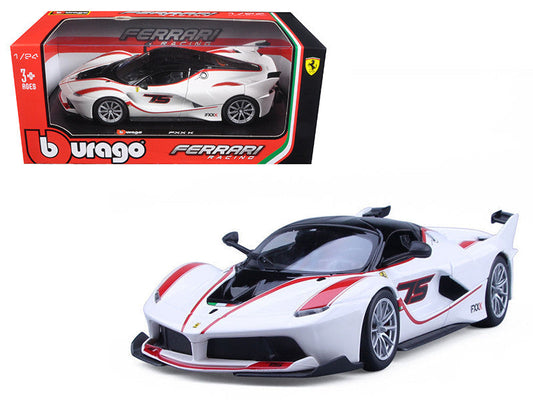 Ferrari Racing FXX-K #75 White 1/24 Diecast Model Car by Bburago LuxuryLifeWay Online Store