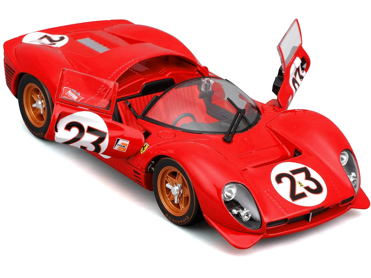 Ferrari 330 P4 #23 Lorenzo Bandini - Chris Amon "Ferrari S.P.A." Winner "24 Hours of Daytona" (1967) "Racing" Series 1/24 Diecast Model Car by Bburago LuxuryLifeWay Online Store