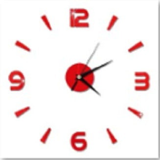 Creative acrylic mirror wall clock DIY stereo hanging PearlNestDecor.com