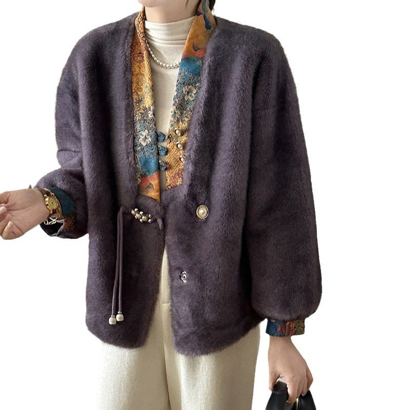 New Chinese Style Environmental Protection Mink Fashionable Coat Best YouTube Store