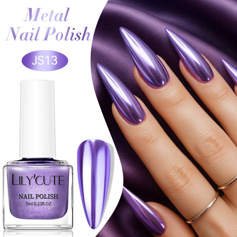 Quick-dry Metallic Mirror Nail Polish, No Baking Required LadyShow.Store