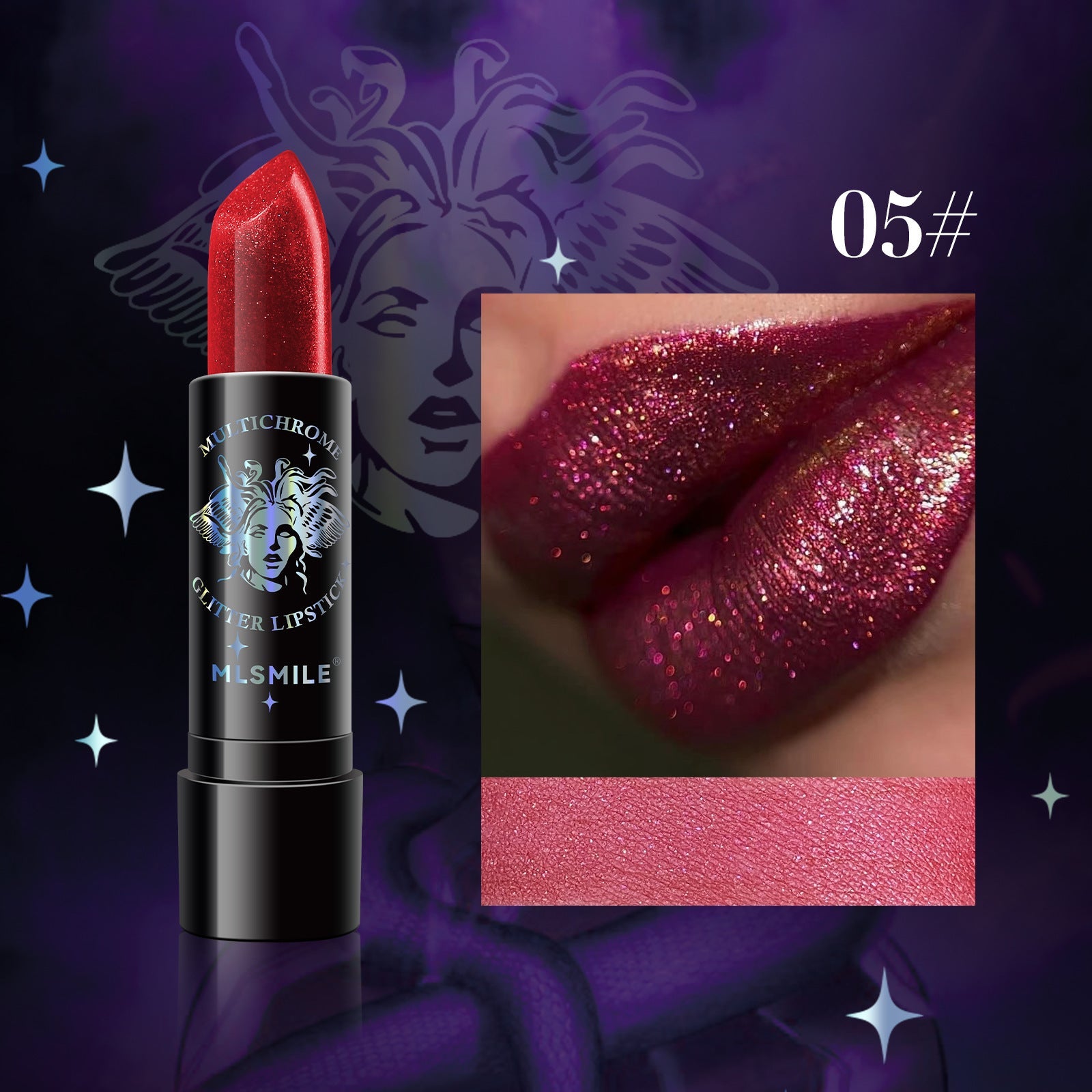 Ladies Pearl Sparkly Christmas Lipstick LadyShow.Store
