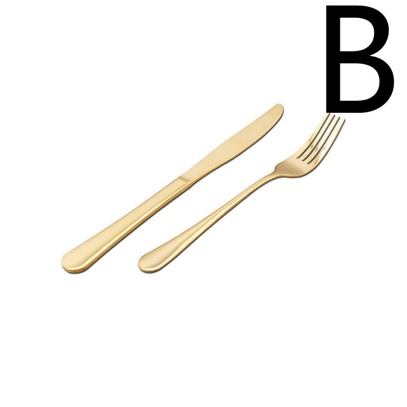 Thickened Stainless Steel Steak Knife And Fork Set