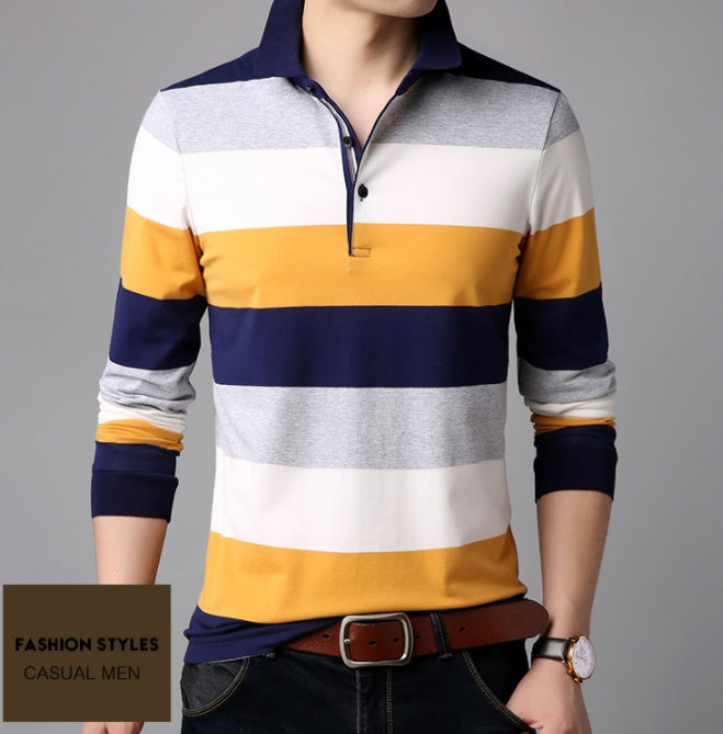 Casual Men's Slim Stripe T-shirt Clothing Tops Best YouTube Store