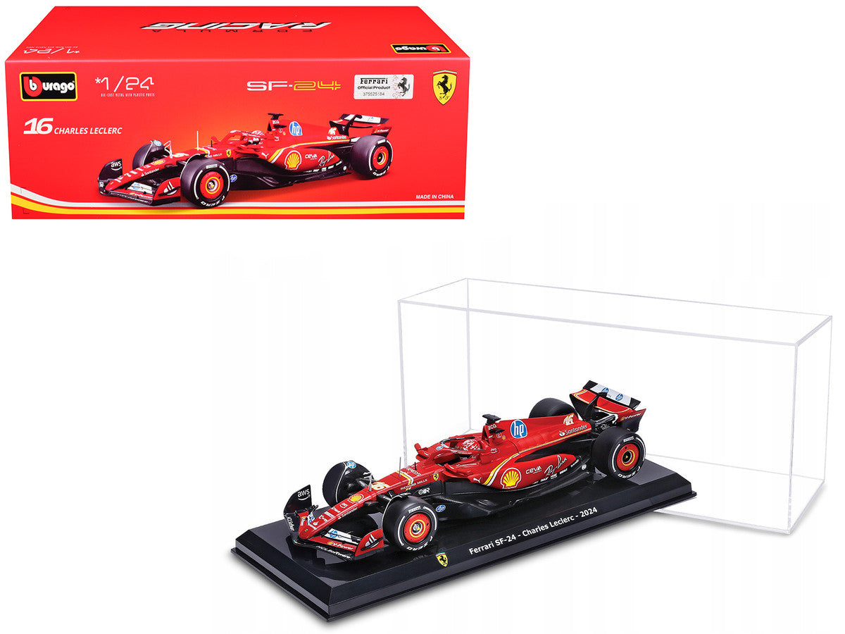 Ferrari SF-24 #16 Charles Leclerc Formula One F1 World Championship (2024) "Formula Racing" Series 1/24 Diecast Model Car by Bburago LuxuryLifeWay Online Store