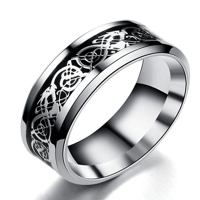 Stainless steel dragon pattern ring LadyShow.Store
