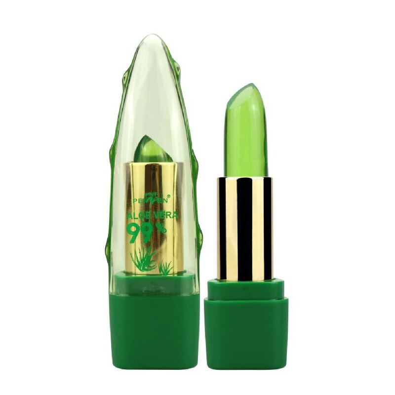 Aloe Vera Gel Color Changing Lipstick Gloss  Moisturizer Anti-drying Desalination Fine-grain Lip Blam Care LadyShow.Store