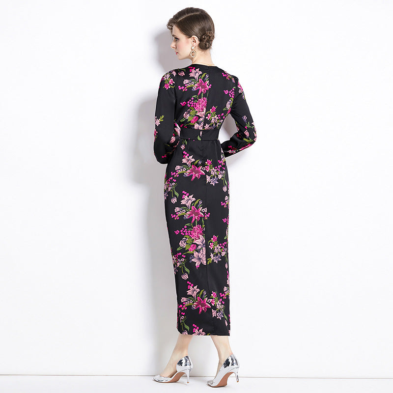 Romantic Print Dress Spring Women NorixaFashion.com