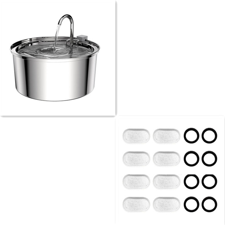 Stainless Steel Water Dispenser Automatic Fountain Pets Fashion