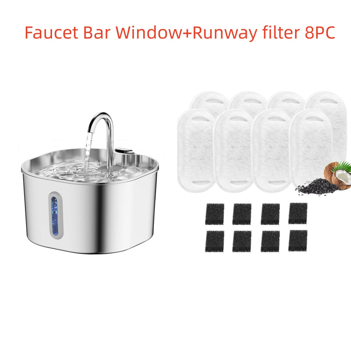 Stainless Steel Smart Pet Water Dispenser Automatic Circulation Large Capacity Pets Fashion