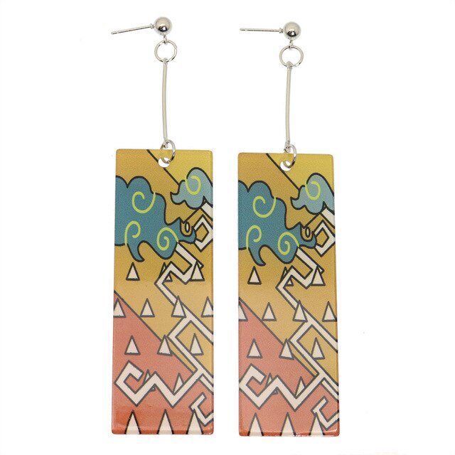 Acrylic Tanjiro Earrings Pi-Mart