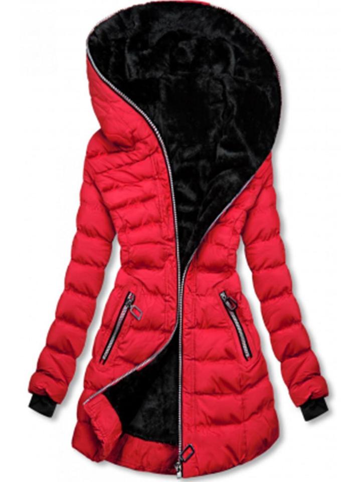 Hooded long-sleeved warm and velvet cotton jacket LadyShow.Store