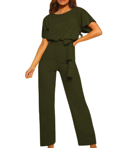 Body E Pagliaccetti Donne Della Tuta Manica Corta Tutina Clubwear Dritto Gamba Della Tuta delle Donne Con La Cinghia Della Tuta Body E Pagliaccetti LadyShow.Store