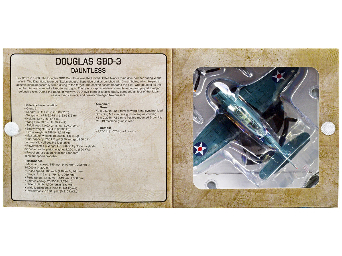 Douglass SBD-3 Dauntless Bomber Plane (United States Navy 1938) 1/72 Diecast Model by Warbirds of WWII LuxuryLifeWay Online Store