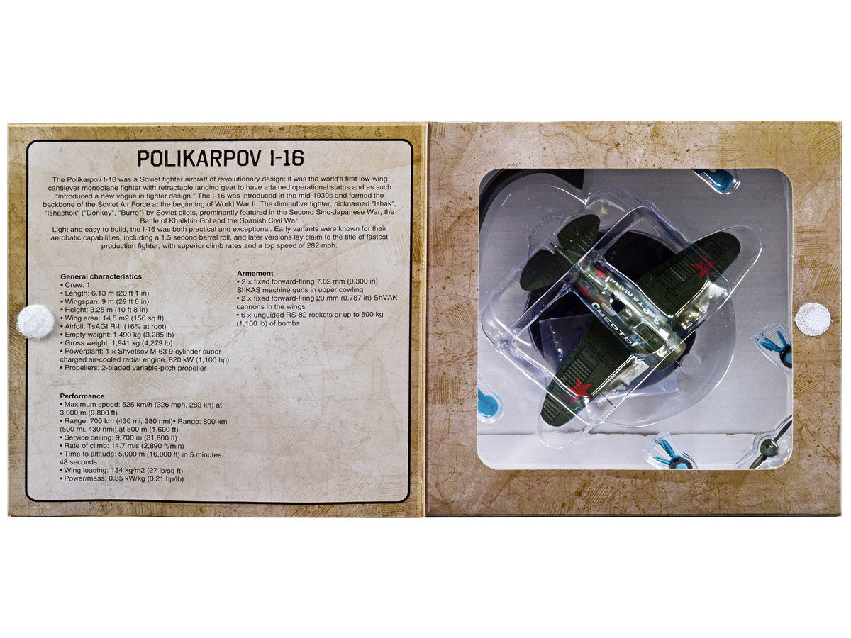 Polikarpov I-16 Fighter Plane (USSR 1933) 1/72 Diecast Model by Warbirds of WWII LuxuryLifeWay Online Store