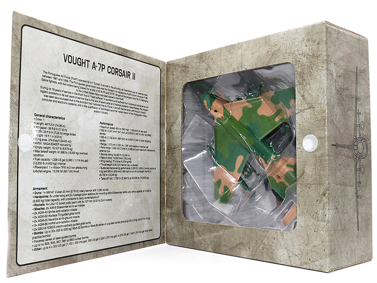 Vought A-7P Corsair II Attack Aircraft "Portugal" 1/72 Diecast Model by Militaria Die Cast LuxuryLifeWay Online Store