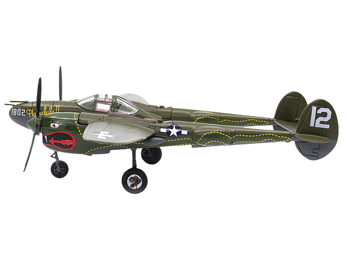 Lockheed P-38 Lightning Fighter Aircraft "Haleakala II 80th FG 459th FS Twin Dragons" (1944) United States Army Air Forces 1/72 Diecast Model by Militaria Die Cast LuxuryLifeWay Online Store