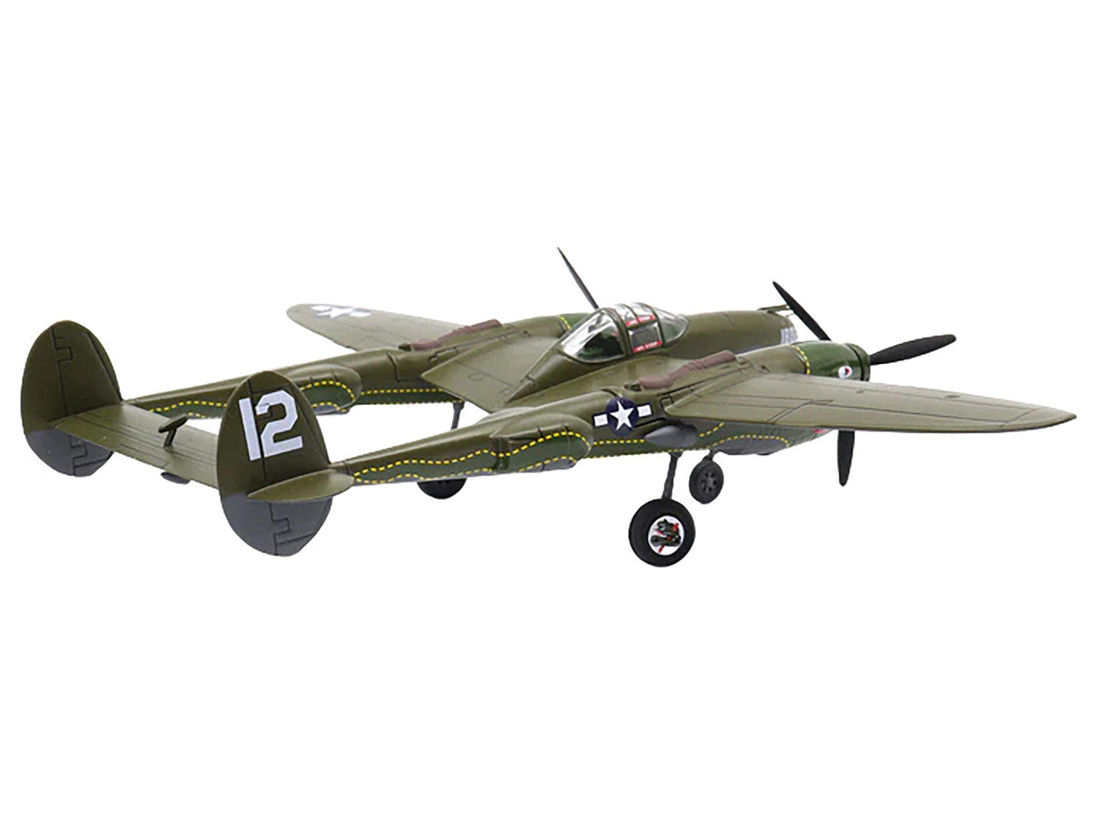 Lockheed P-38 Lightning Fighter Aircraft "Haleakala II 80th FG 459th FS Twin Dragons" (1944) United States Army Air Forces 1/72 Diecast Model by Militaria Die Cast LuxuryLifeWay Online Store