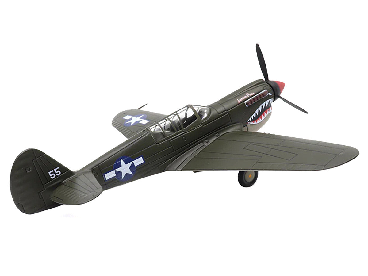 Curtiss P-40N Warhawk Fighter Aircraft "American Dream National Warplane Museum" United States Army Air Forces 1/72 Diecast Model by Militaria Die Cast LuxuryLifeWay Online Store