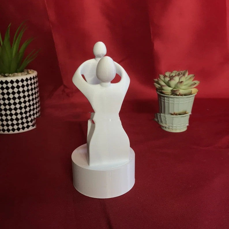 Mother And Baby Decorative Resin Sculpture PearlNestDecor.com