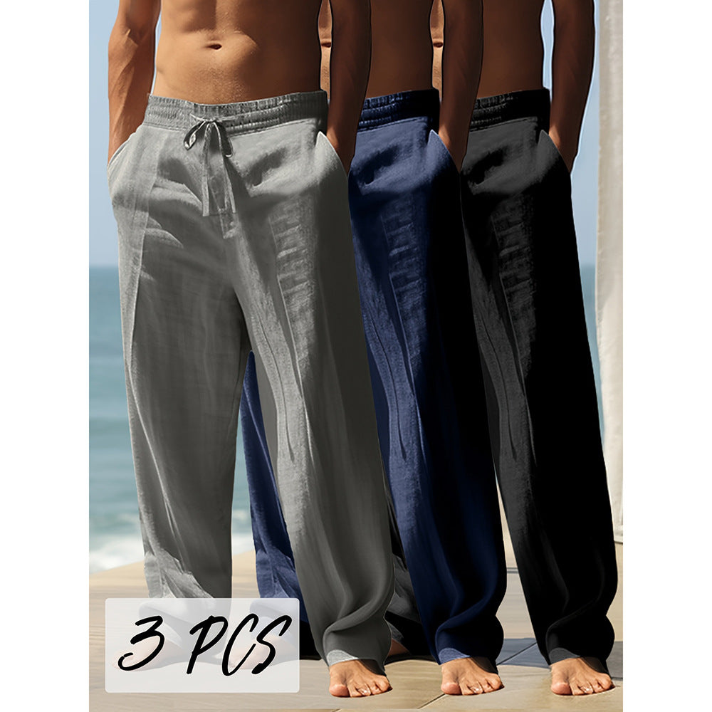 Men's Breathable And Loose Sports Straight Long Pants NorixaFashion.com