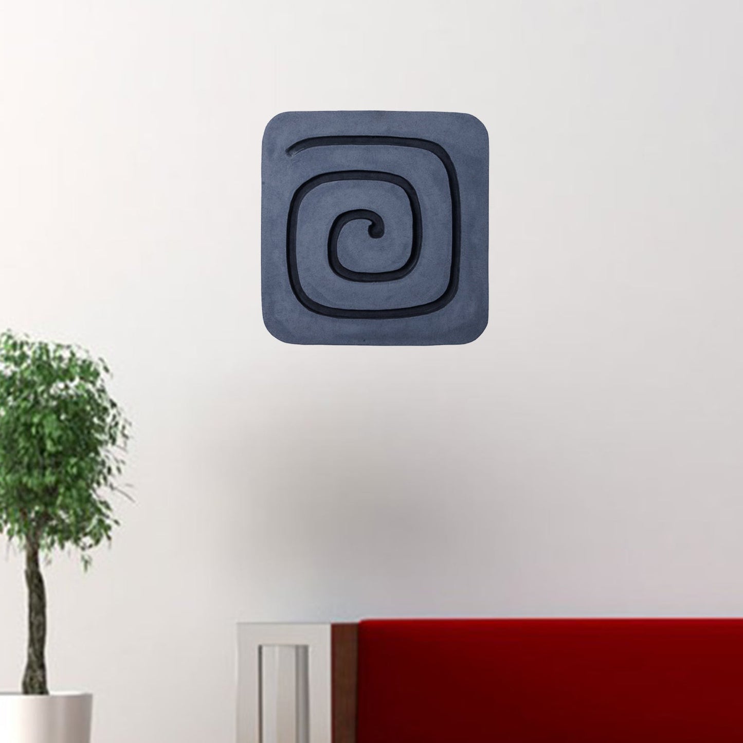 19" X 19" Gray and Black Geometric Sandstone Hanging Dimensional Sculpture LuxuryLifeWay Online Store