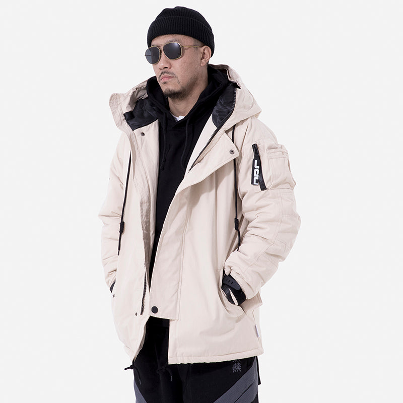 Men's Mid-Length Thick Cotton-Padded Jacket LadyShow.Store