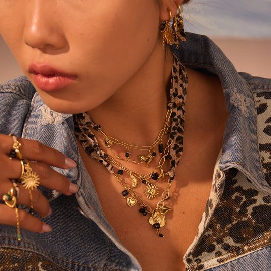 Leopard Series Love Sun Pendant Stainless Steel Ornament LadyShow.Store