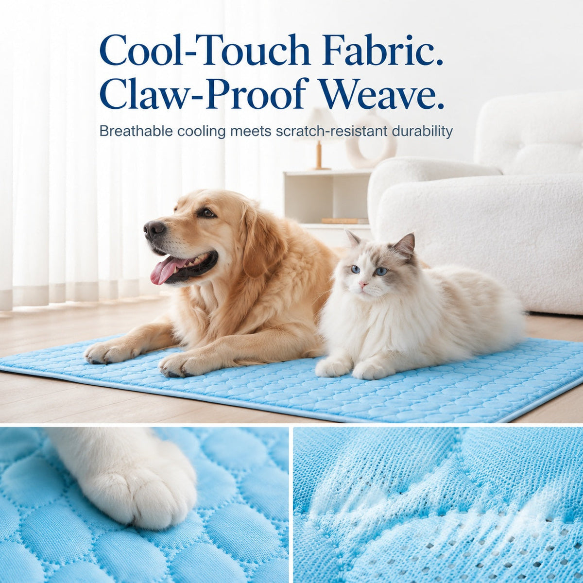 Round Pet Cooling Ice Pad - Summer Cooling Mat For Dogs & Cats Pets Fashion