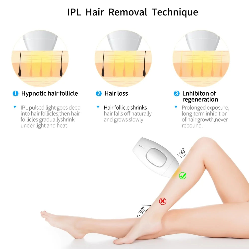 Professional IPL Epilator for Permanent Laser Hair Removal