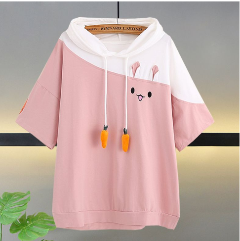 Japanese Style 2019 Cute Colorful Rabbit T-Shirt Pi-Mart