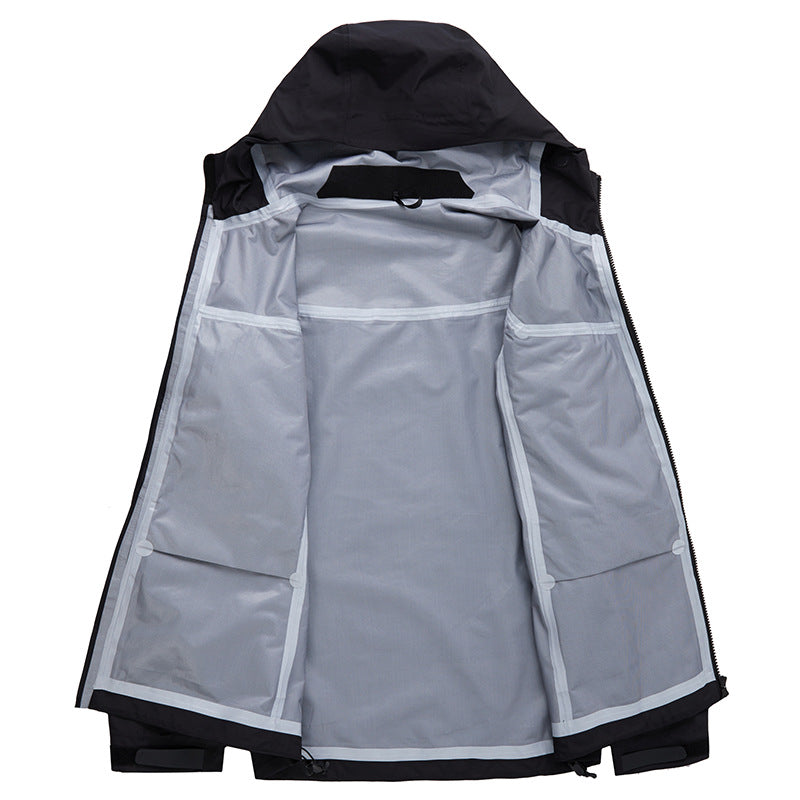 Men's Waterproof Hard Shell Jacket for Spring Hiking Pi-Mart