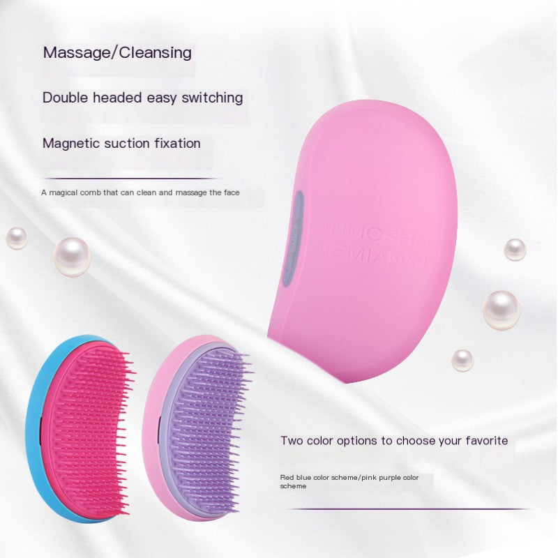 2-in-1 Electric Massage Comb and Facial Cleansing Brush LadyShow.Store