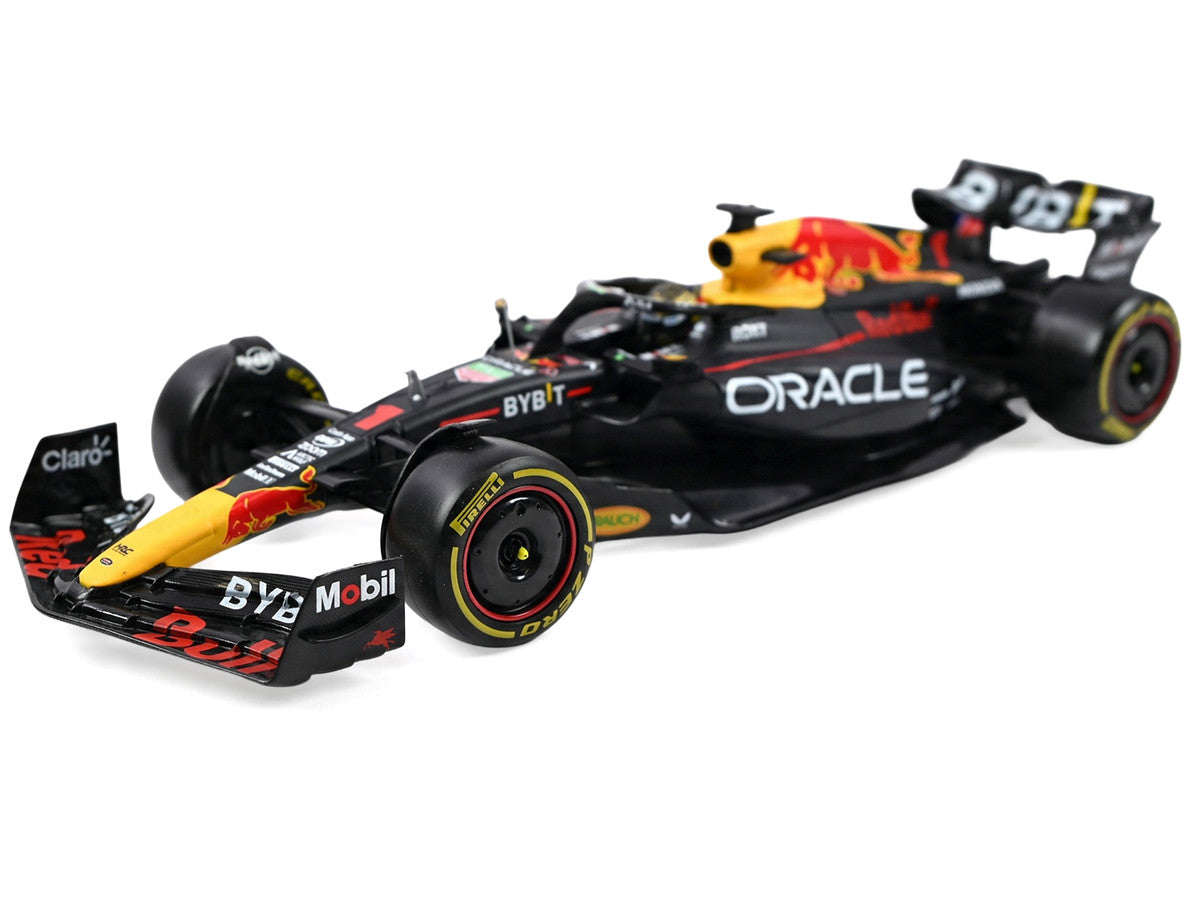 Red Bull Racing RB19 #1 Max Verstappen "Oracle" Winner Formula One F1 Championship "Drivers' Champion" (2023) with Display Case 1/24 Diecast Model Car by Bburago LuxuryLifeWay Online Store