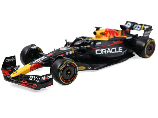 Red Bull Racing RB19 #1 Max Verstappen "Oracle" Winner Formula One F1 Championship "Drivers' Champion" (2023) with Display Case 1/24 Diecast Model Car by Bburago LuxuryLifeWay Online Store