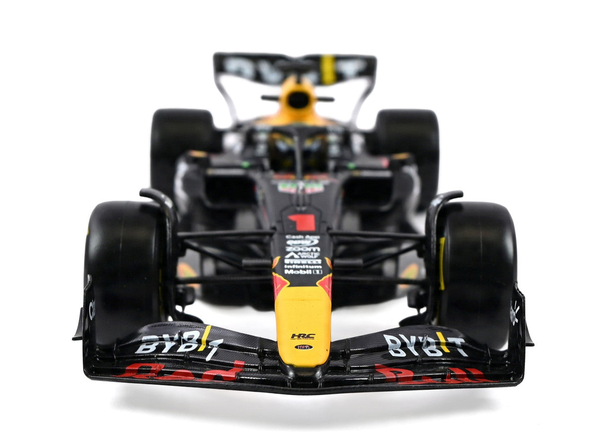 Red Bull Racing RB19 #1 Max Verstappen "Oracle" Winner Formula One F1 Championship "Drivers' Champion" (2023) with Display Case 1/24 Diecast Model Car by Bburago LuxuryLifeWay Online Store