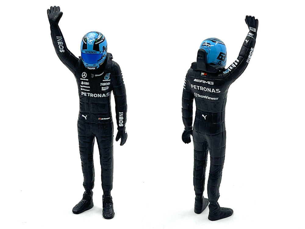 Mercedes-AMG W14 E Performance #63 George Russell "Petronas" Formula One F1 World Championship (2023) with Driver Figure 1/24 Diecast Model Car by Bburago LuxuryLifeWay Online Store