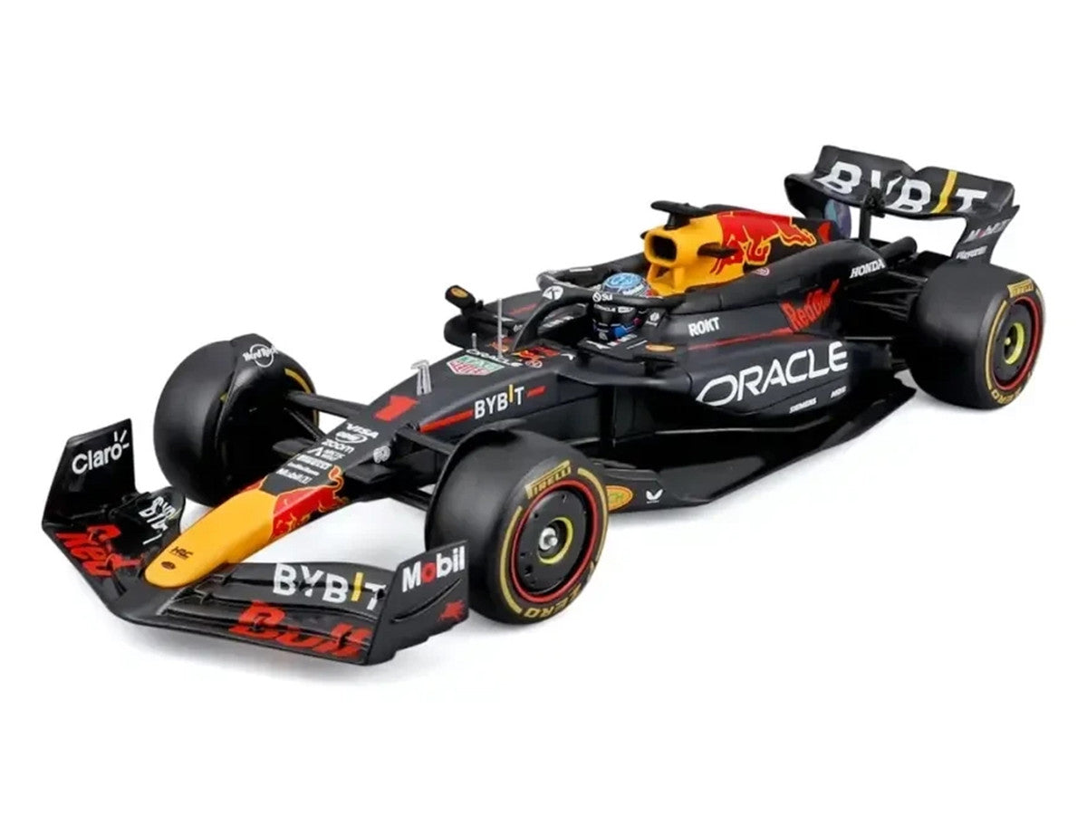 Red Bull Racing RB20 #1 Max Verstappen "Oracle" Winner Formula One F1 Championship "Drivers' Champion" (2024) with Display Case 1/24 Diecast Model Car by Bburago LuxuryLifeWay Online Store